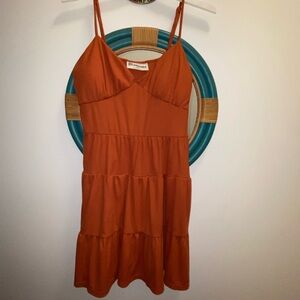 Orange Flowy Dress
